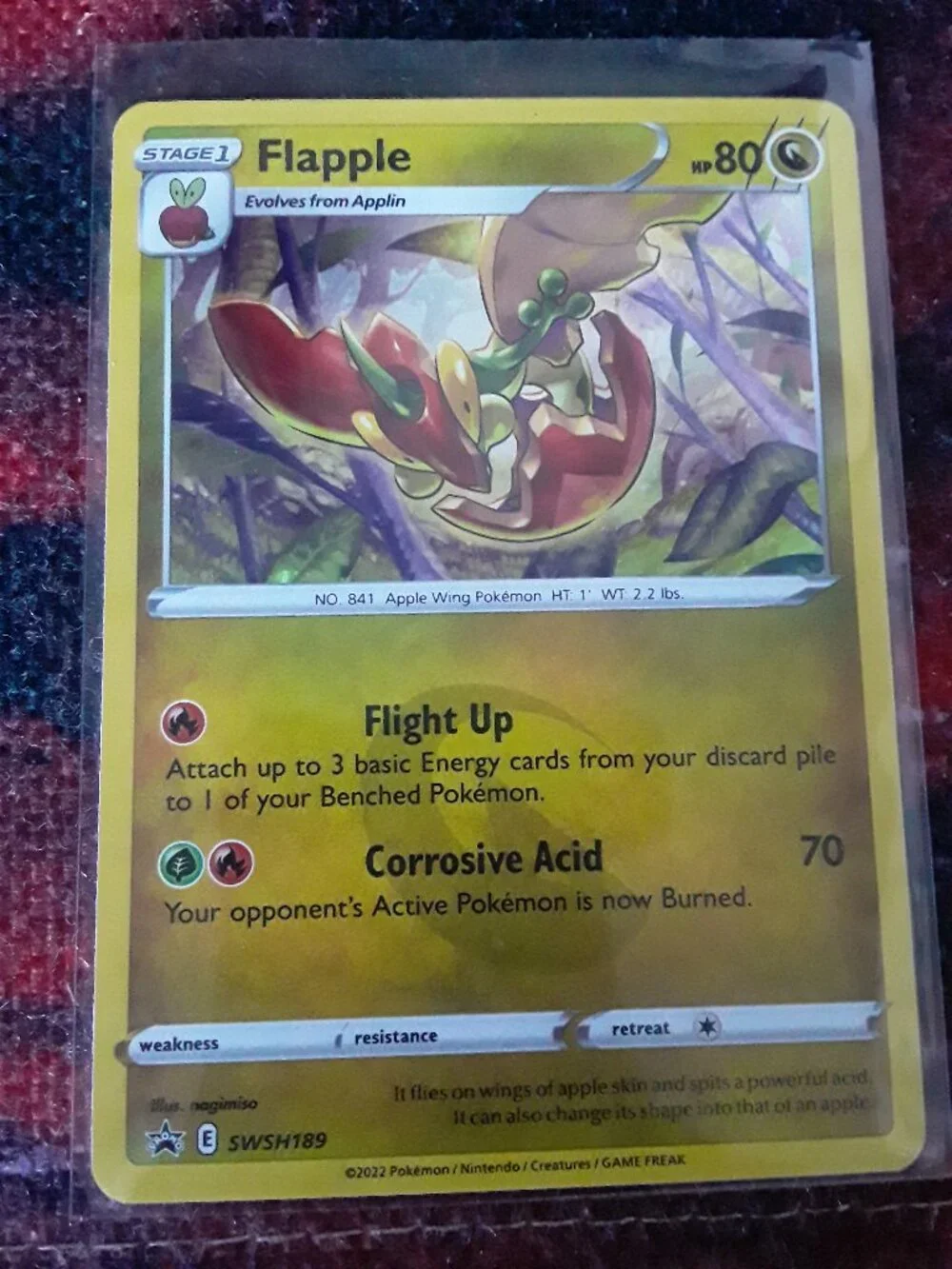 Sword & Shield Brilliant Stars Flapple - (SWSH189) Pokémon TCG Black Star Promo
